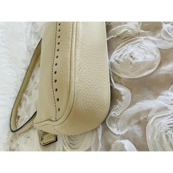 Vtg COACH Bone pebble leather Y2K Demi mini convertible wristlet shoulder bag - Picture 7 of 10